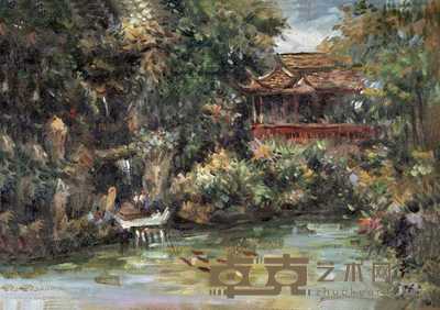 秦宣夫 西湖黄龙洞 31×42cm